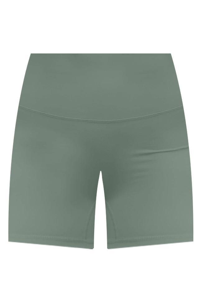 Pushing Forward Olive Biker Shorts FINAL SALE Product Image