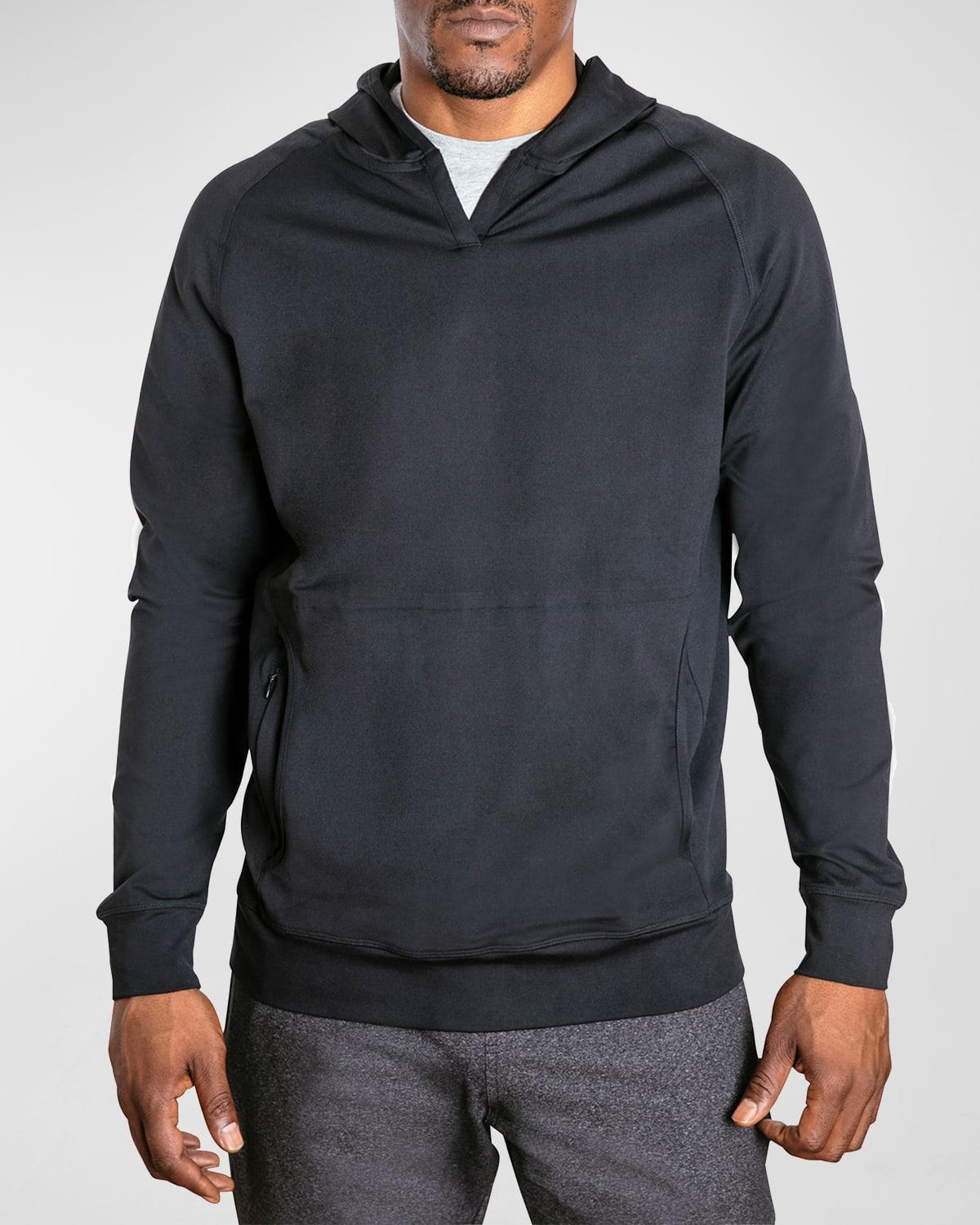 Mens Politan Solid V-Neck Pullover Hoodie Product Image