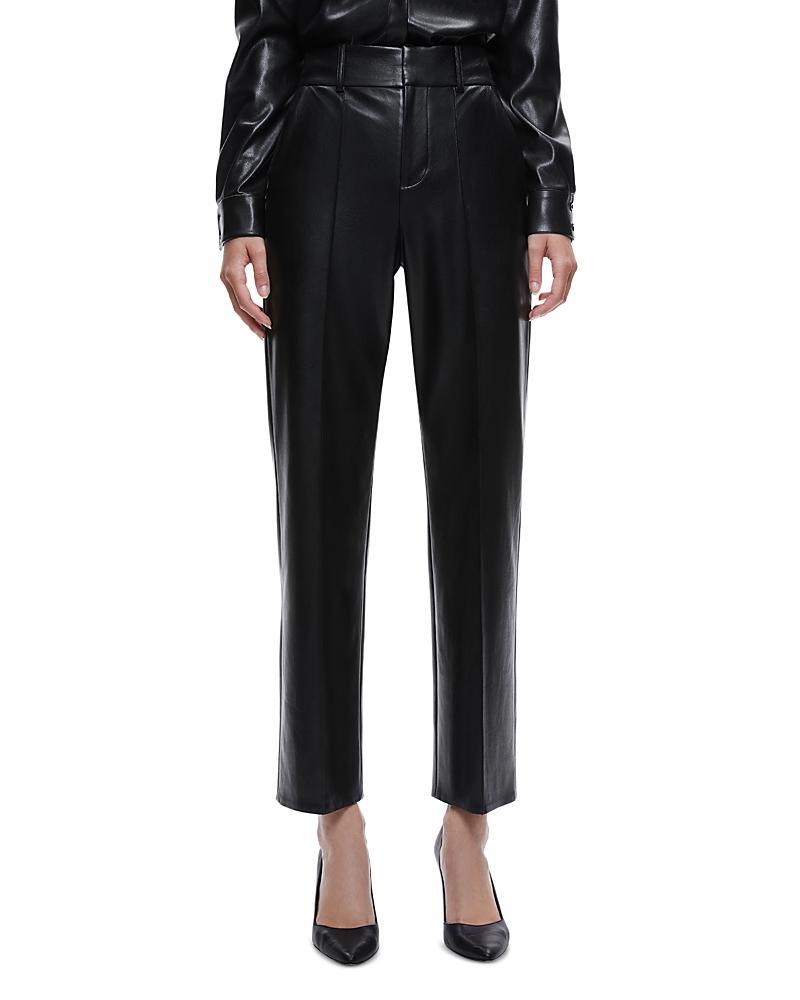 Womens Ming Pleated Faux Leather Pants Product Image