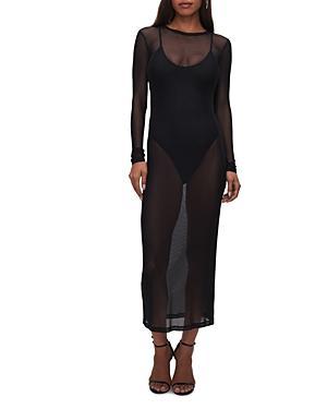 Good American Mesh Swim Cover-Up Maxi Dress Product Image