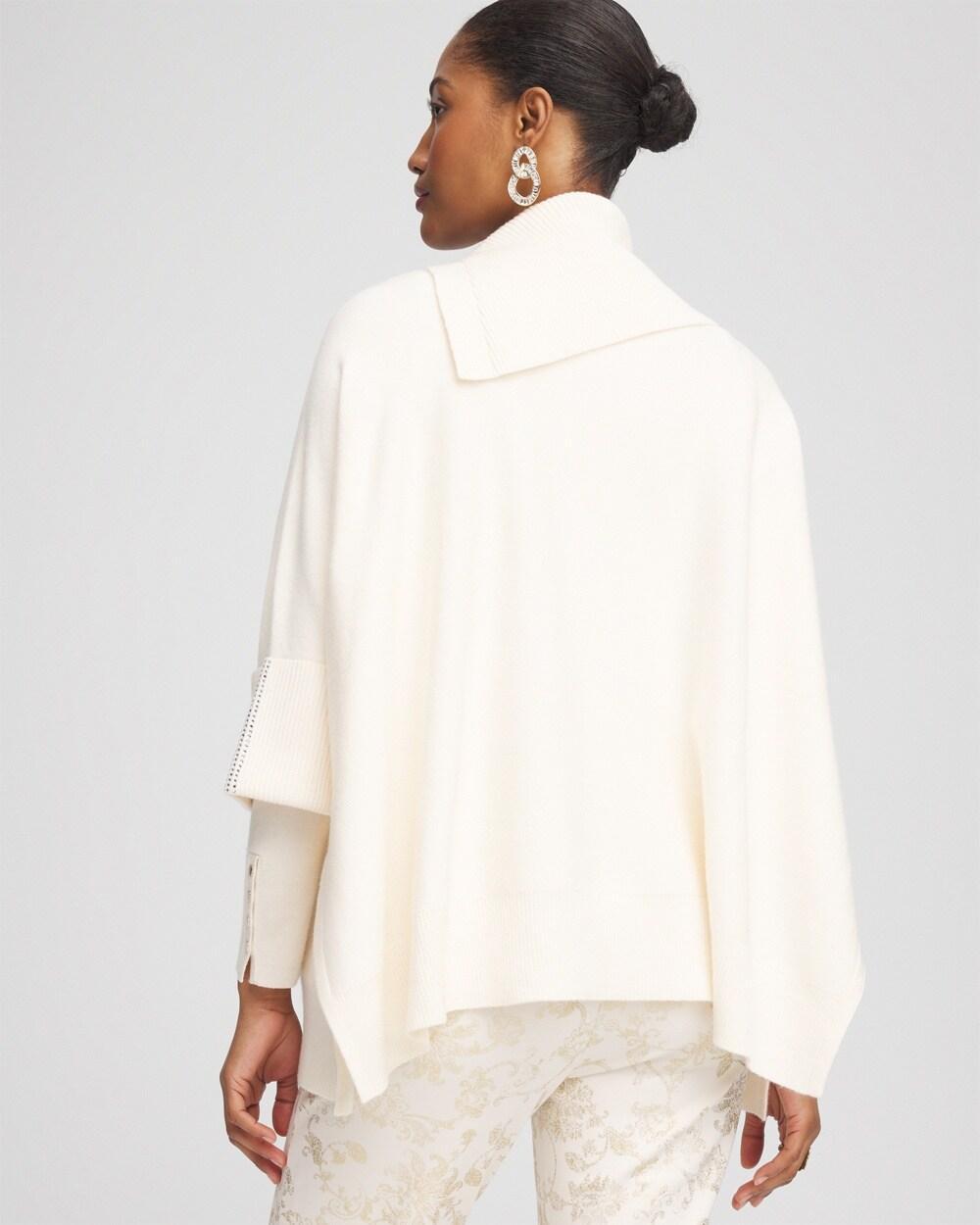 Embellished Cashmere Blend Poncho Product Image