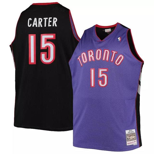 Mens Mitchell & Ness Vince Carter Purple Toronto Raptors Big & Tall 1999/00 Hardwood Classics Swingman Jersey Product Image