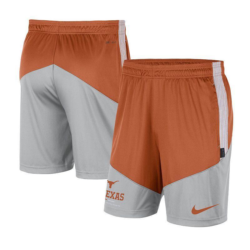 Mens Nike Texas Orange/Gray Texas Longhorns Performance Knit Shorts Product Image