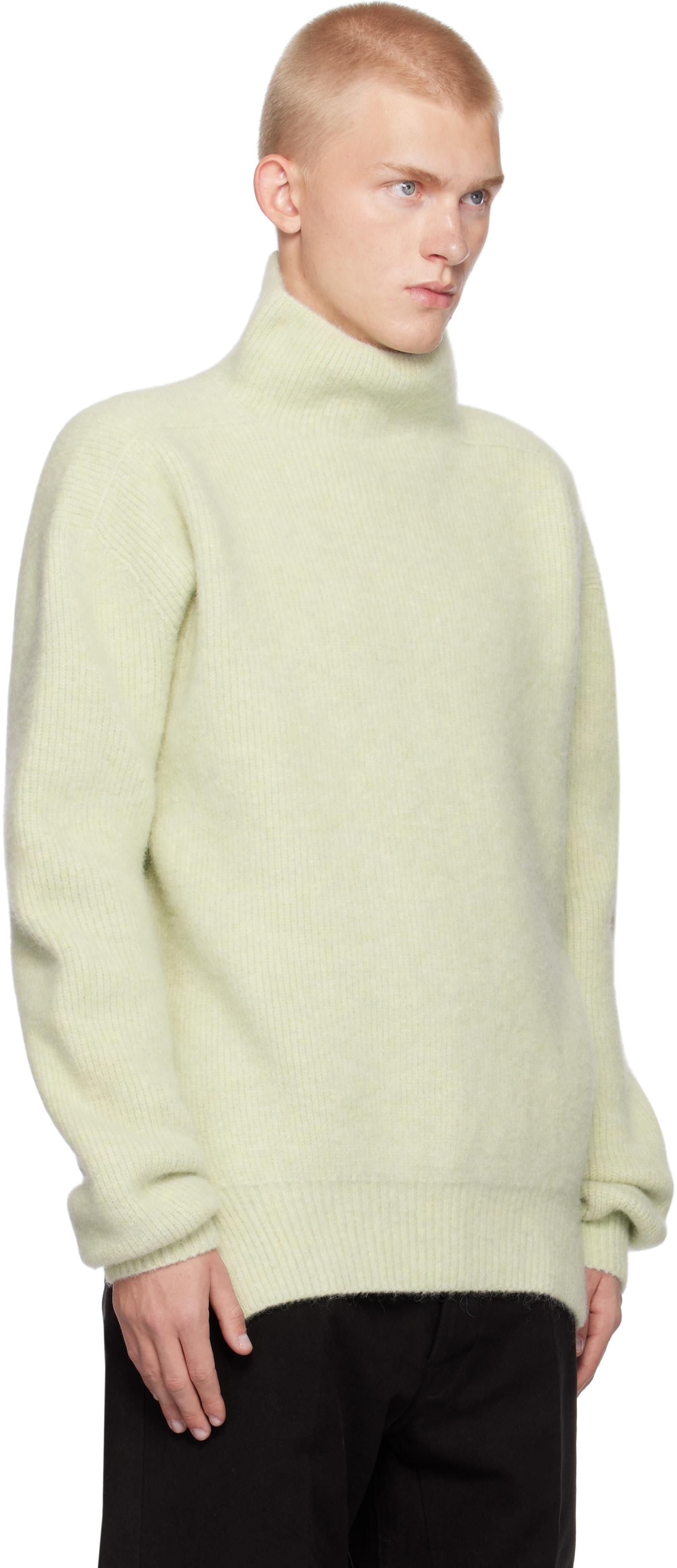 RICK OWENS Green Porterville Alpaca Knit Fisherman Tabard Turtleneck In 25 Green Product Image