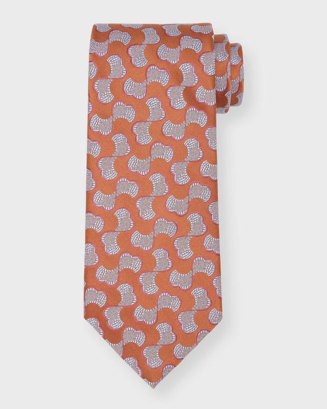 Mens Geometric Silk Tie Product Image