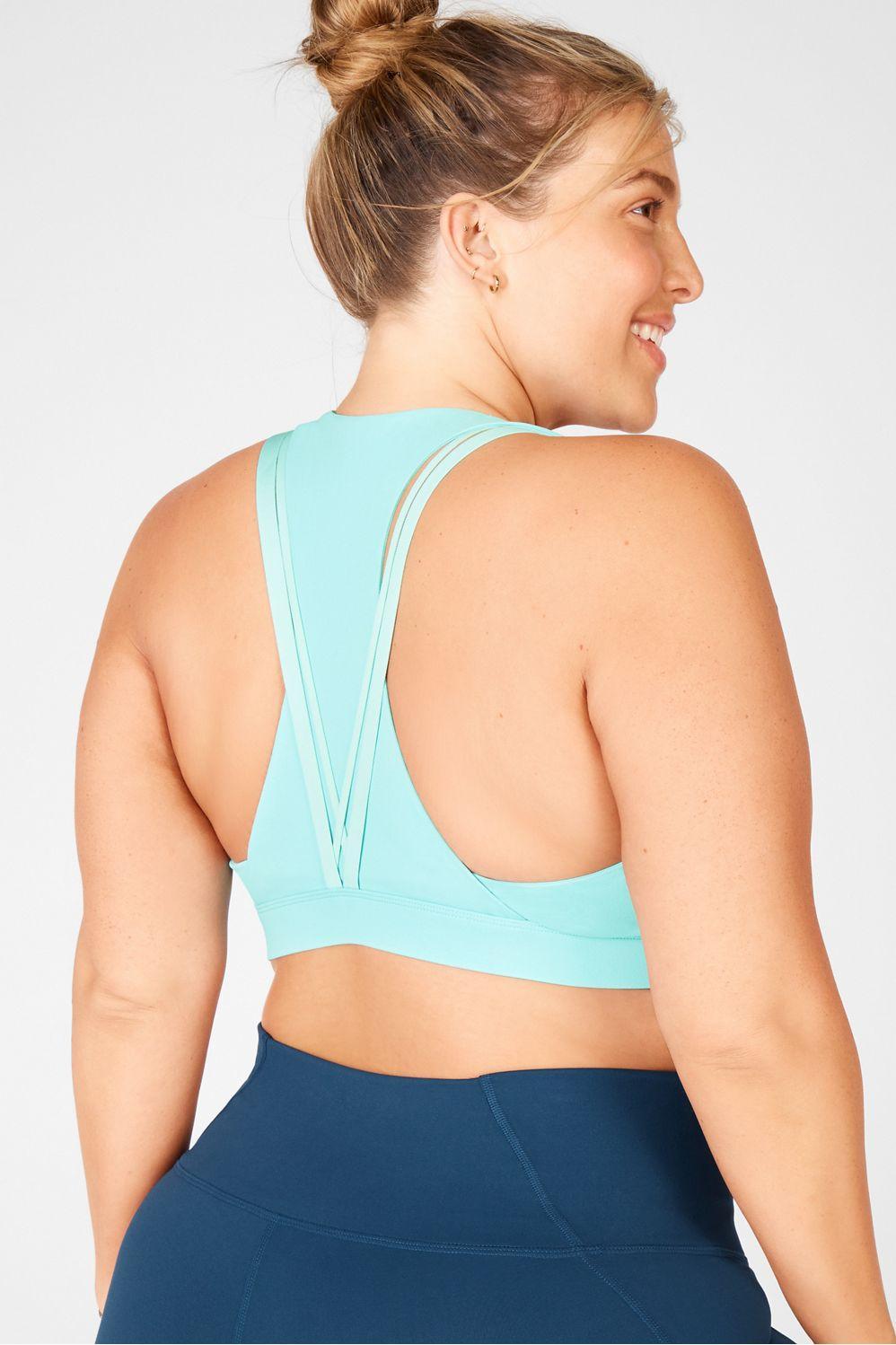 Fabletics Kessler Medium Impact Sports Bra Womens blue plus Size 4X Product Image