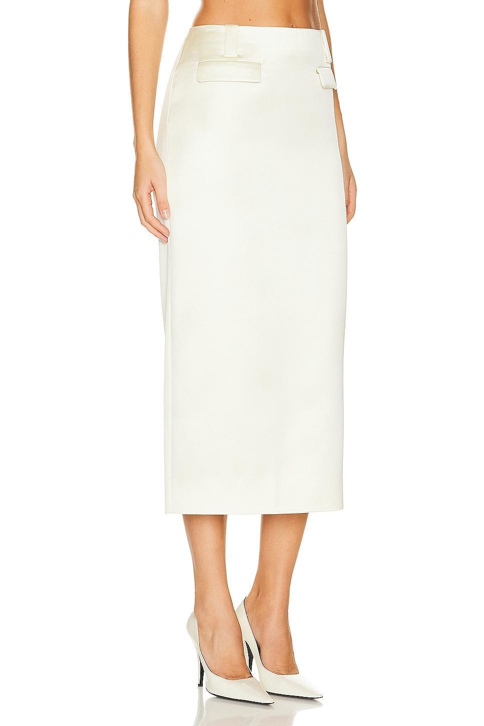 Helsa Heavy Satin Column Skirt Size L, XL. Product Image