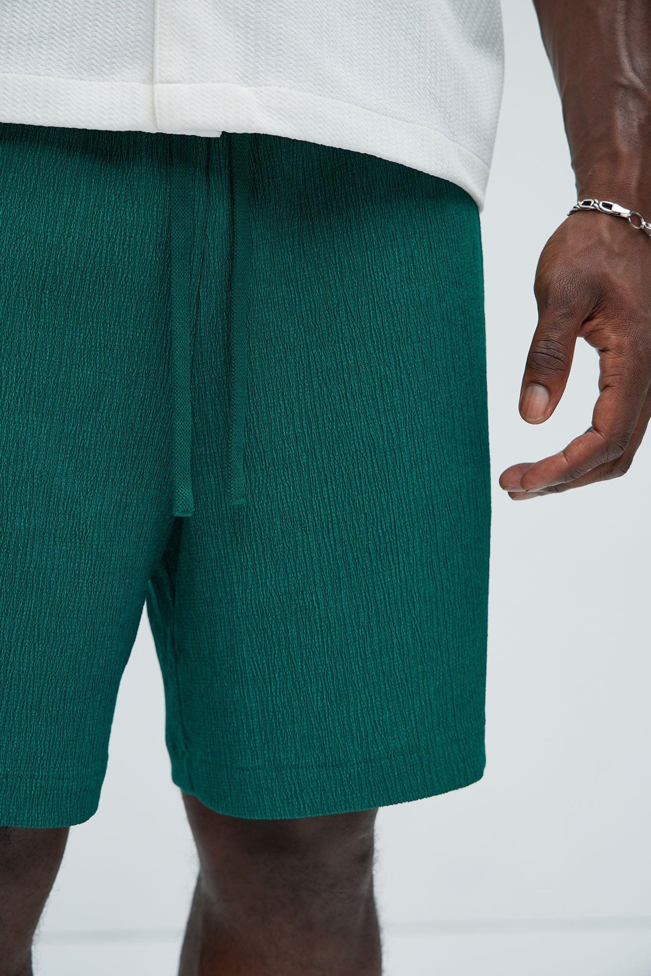 Morray Textured Shorts - Green Product Image