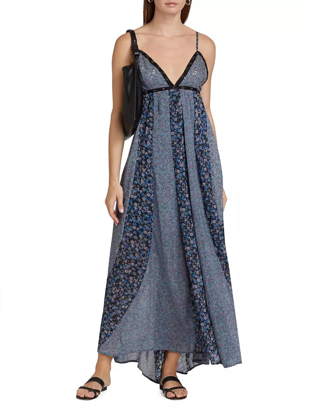 Forever Time Paneled Floral Maxi Dress Product Image