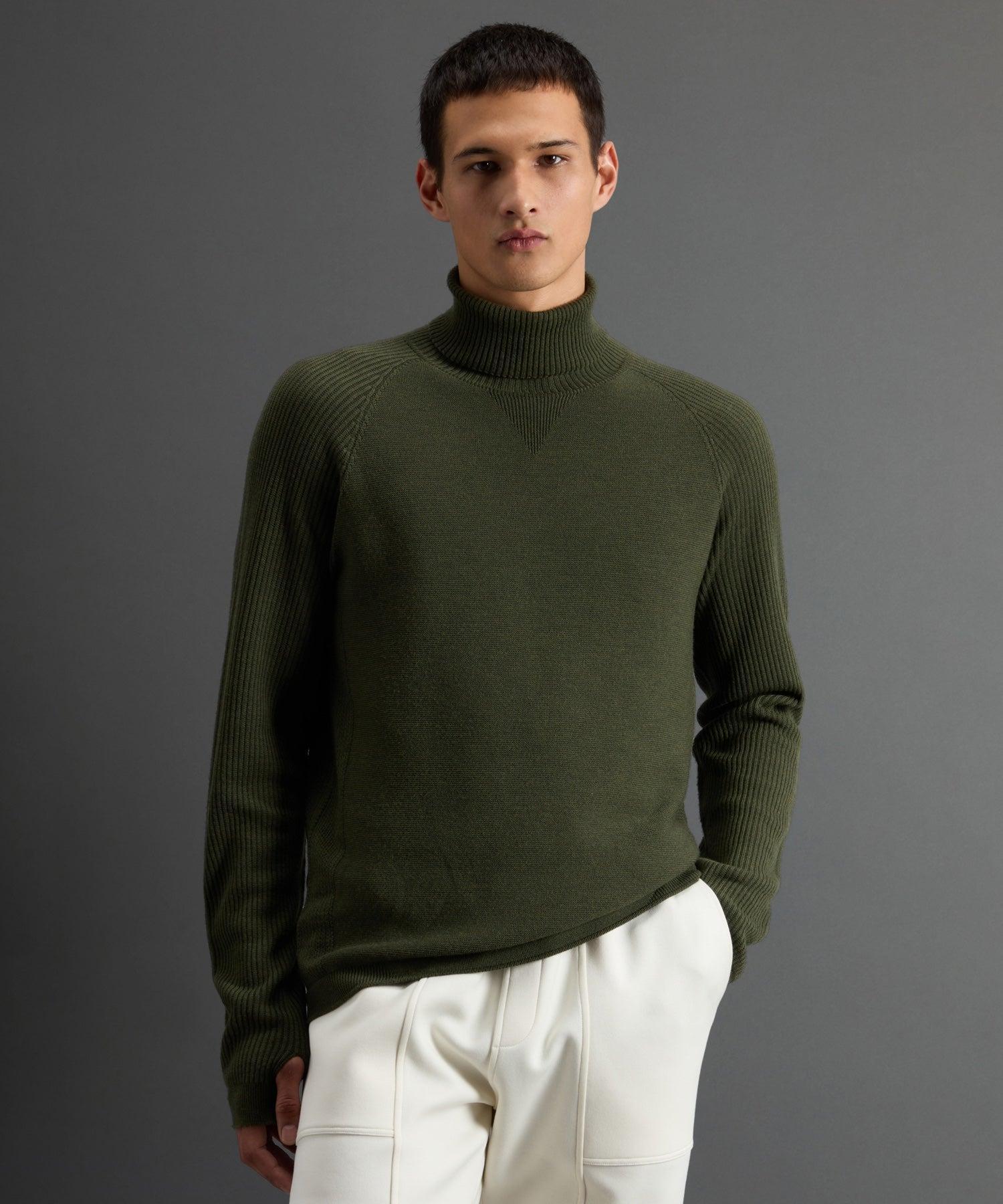 Todd Snyder X Woolrich Technical Merino Turtleneck in Olive Product Image