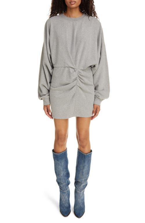 Isabel Marant toile Samuela Ruched Long Sleeve Cotton Sweater Dress Product Image