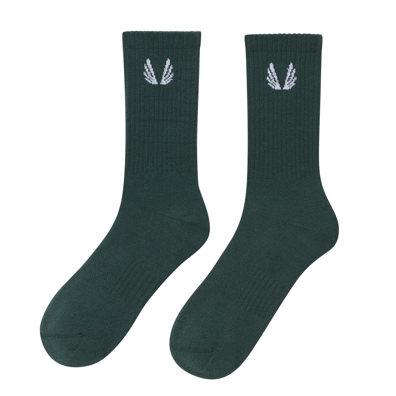 Essential Crew Socks (3 Pair) - Forest Green Product Image