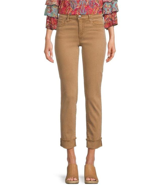 KUT from the Kloth Amy Straight Leg Rolled Up Fray Hem Cropped Jeans Product Image