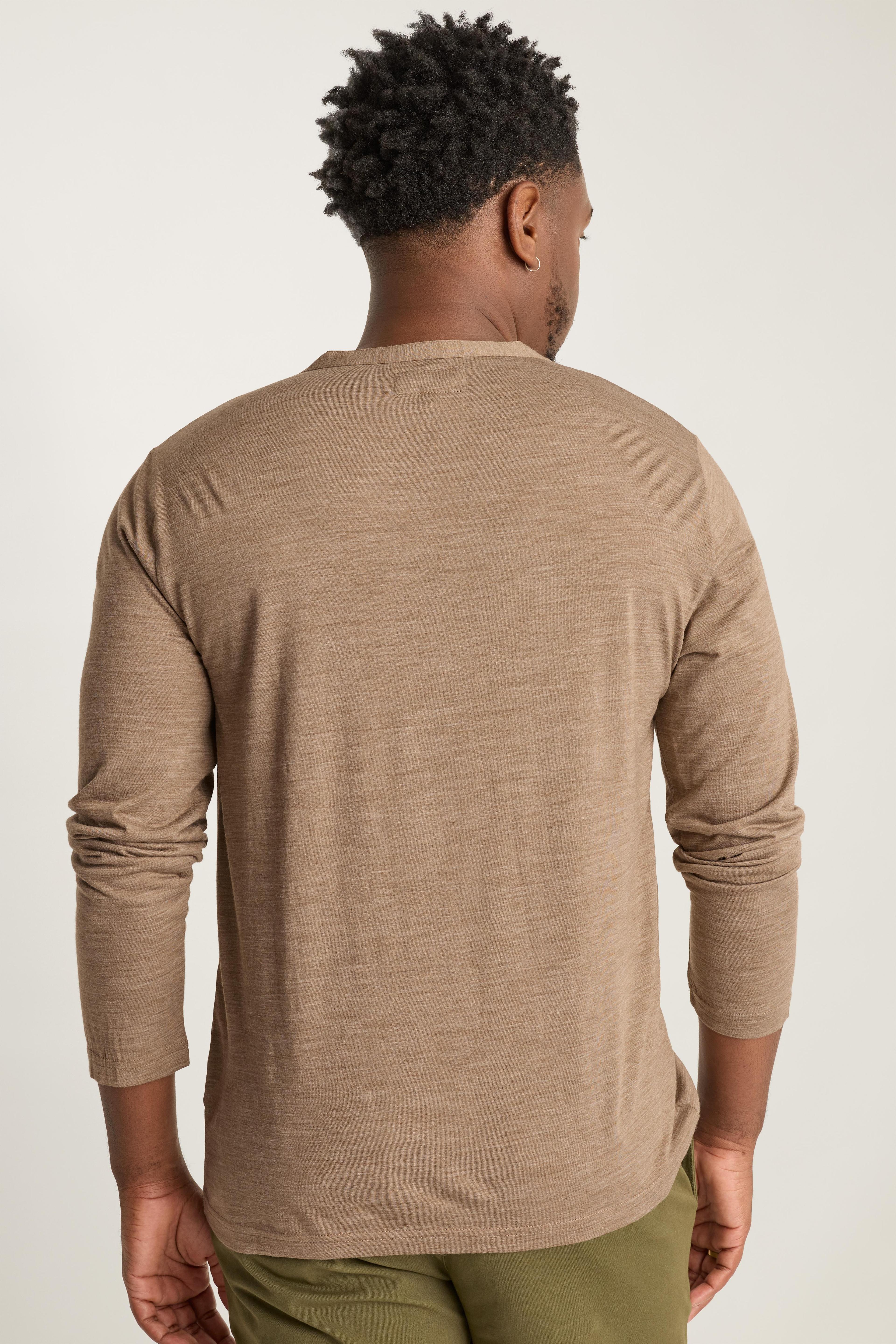 Performance Merino Long Sleeve Henley Product Image