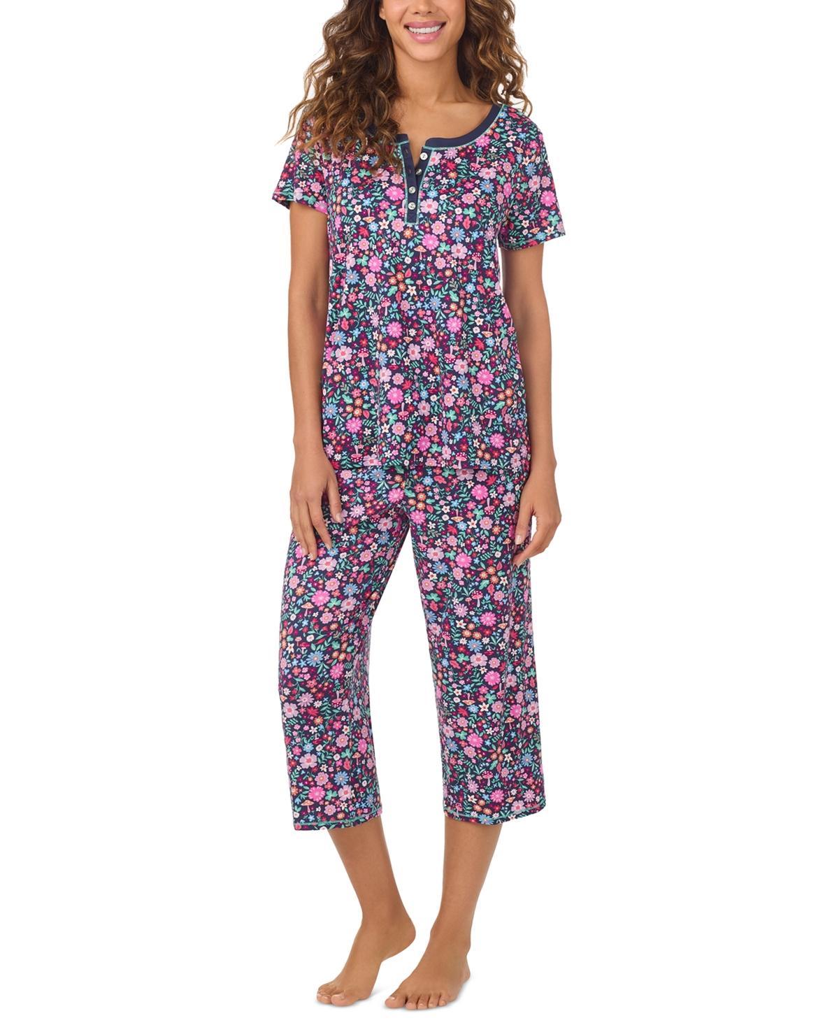 Cuddl Duds Womens 2-Pc. Cropped Short-Sleeve Pajamas Set Product Image