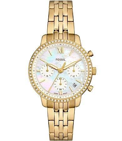 Fossil Womens Quartz Gold-Tone Stainless Steel Watch 36mm - Gold-Tone Product Image