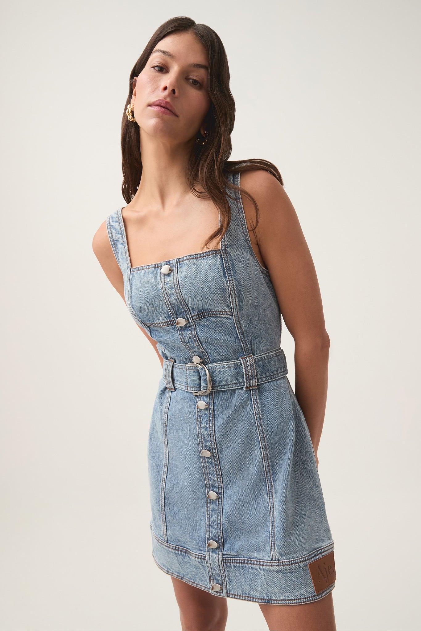 Zariah Denim Mini Dress Product Image