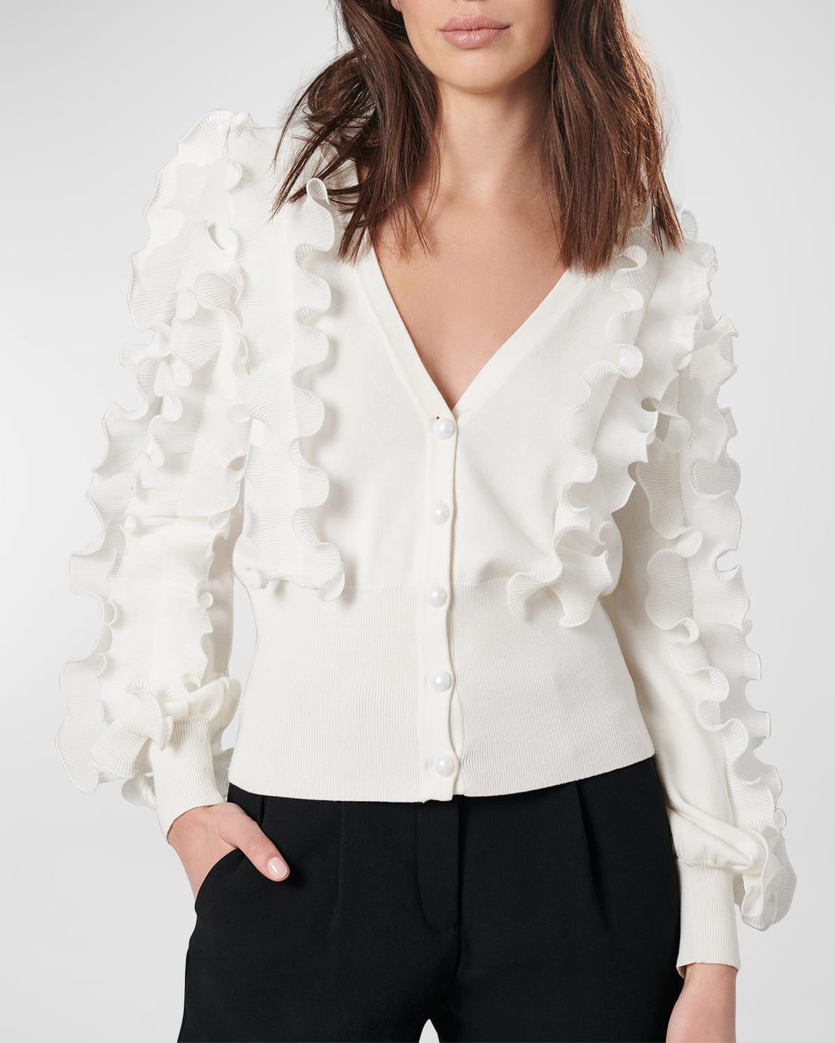 Womens Ciline Ruffled Cardigan Product Image