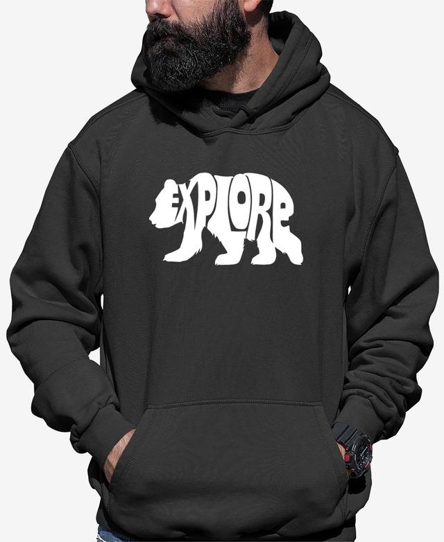 La Pop Art Explore - Mens Word Art Hooded Sweatshirt Product Image