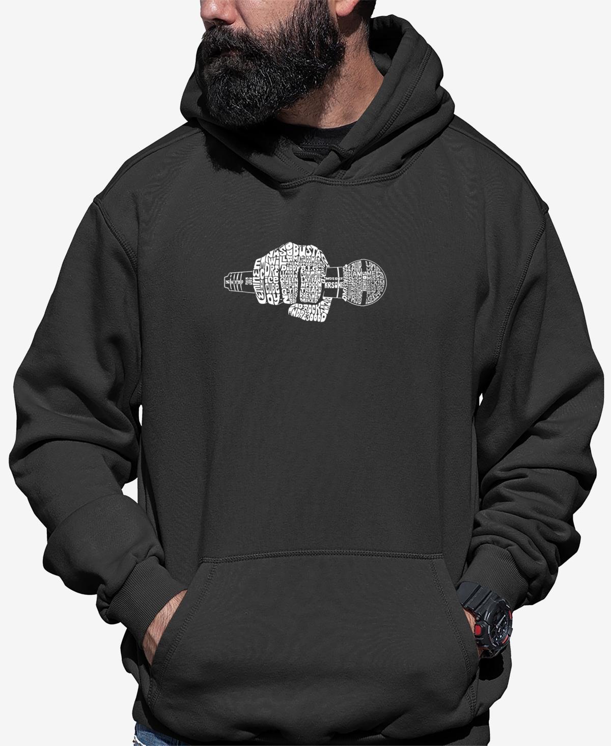 La Pop Art Mens 90s Rappers Word Art Hooded Sweatshirt Product Image