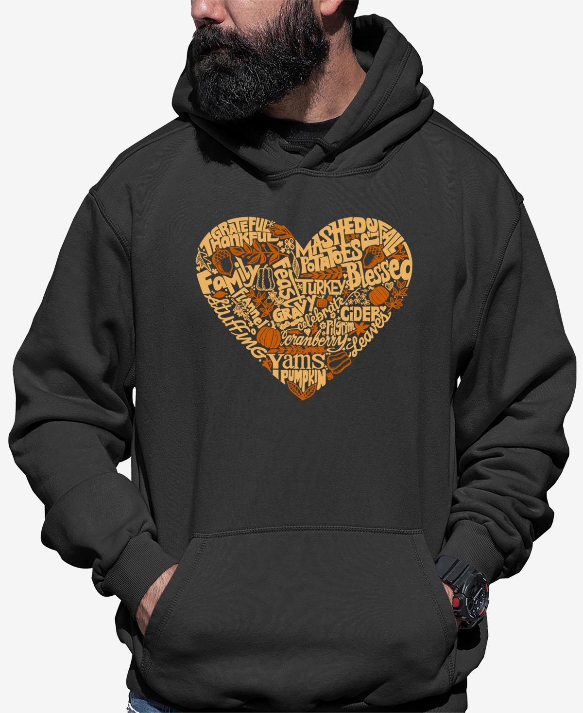 La Pop Art Cat Tail Hearts - Mens Word Art Hooded Sweatshirt Product Image