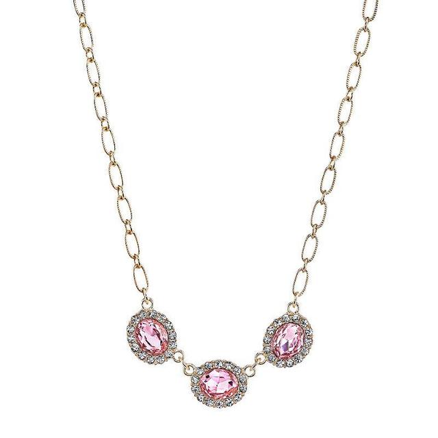 1928 Two Tone Multi Teardrop Necklace, Womens Product Image