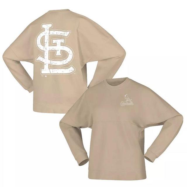 Womens Fanatics Branded Tan St. Louis Cardinals Branded Fleece Pullover Sweatshirt Product Image