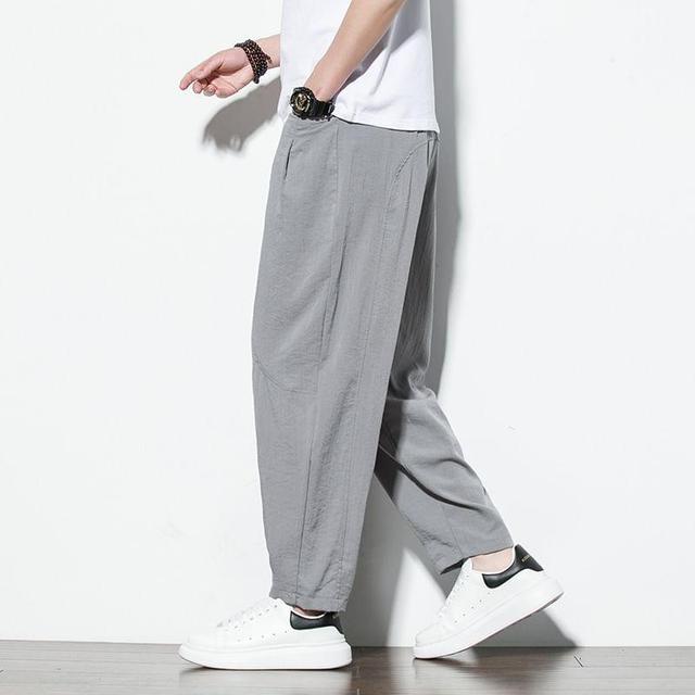 Drawstring Waist Plain Harem Pants Product Image