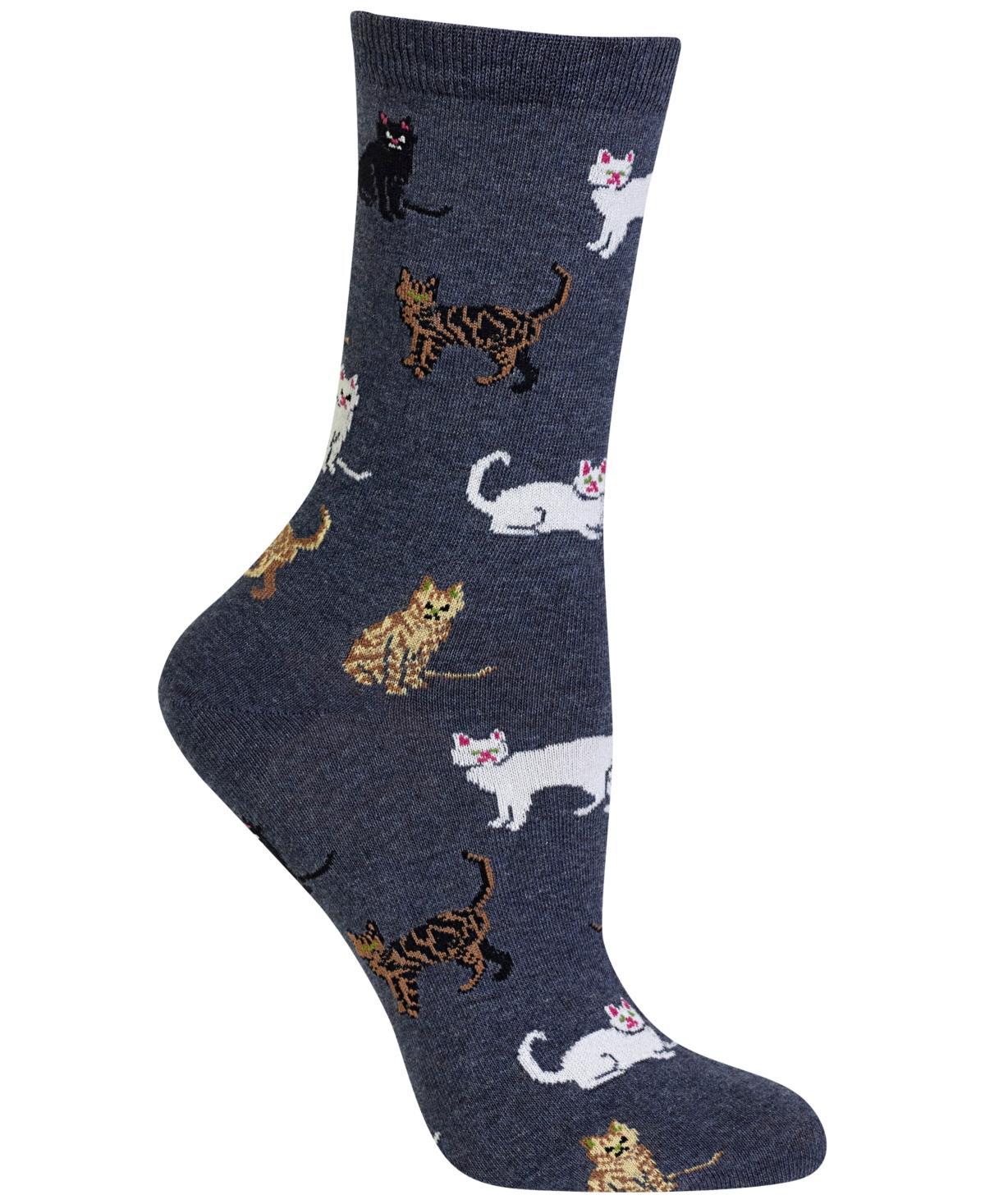 Hot Sox Womens Cats Fashion Crew Socks Product Image