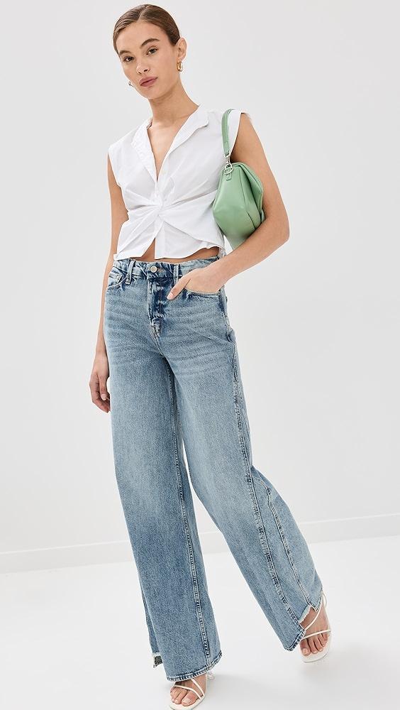 Good American Good Skate Step Insert Outseam Jeans | Shopbop Product Image