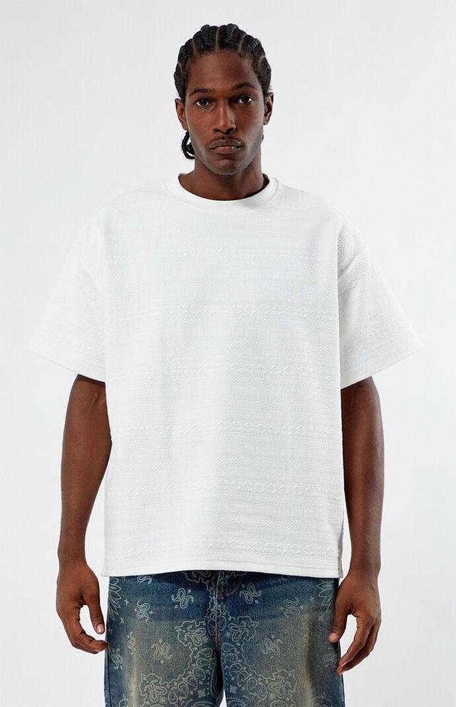 Men's Oversized Jacquard Knit T-Shirt Product Image