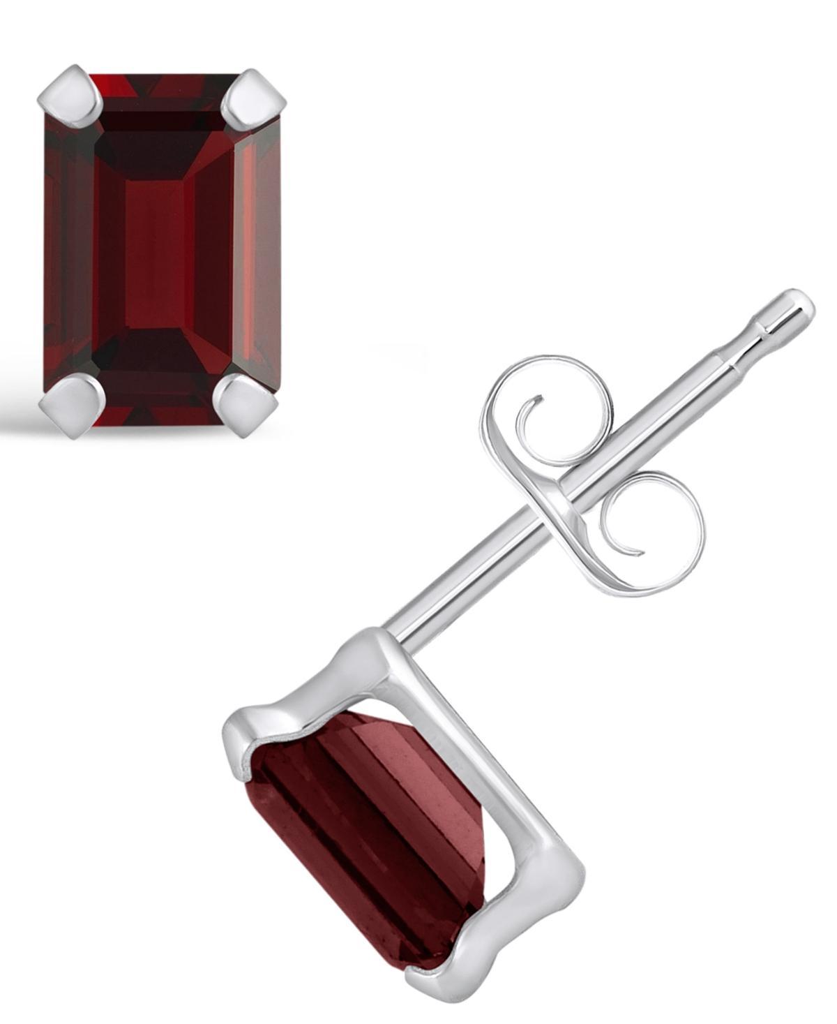 Macys Gemstone Stud Earrings in 10k White Gold Product Image