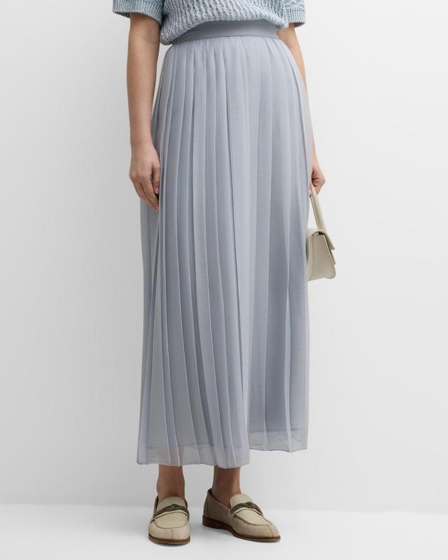 Pleated Straight Maxi Skirt Product Image