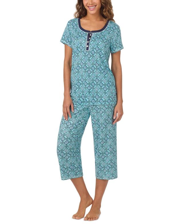 Cuddl Duds Womens 2-Pc. Cropped Short-Sleeve Pajamas Set Product Image