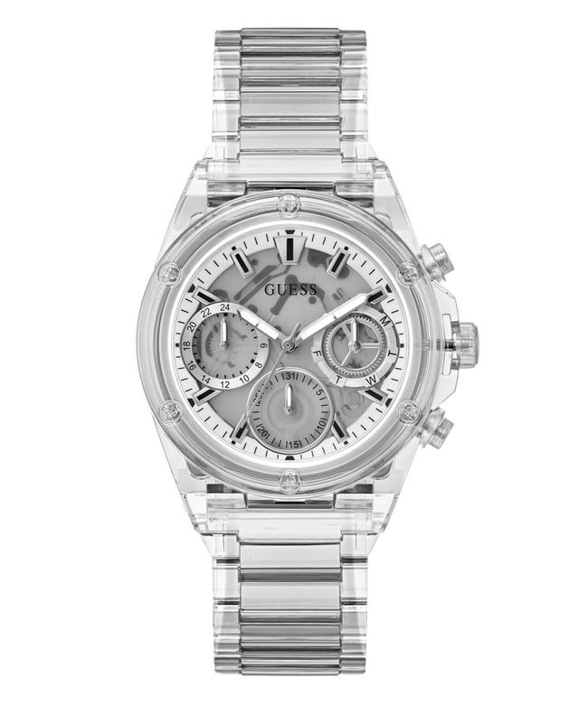 Guess Womens Multifunction Clear Nylon Watch 39mm Product Image