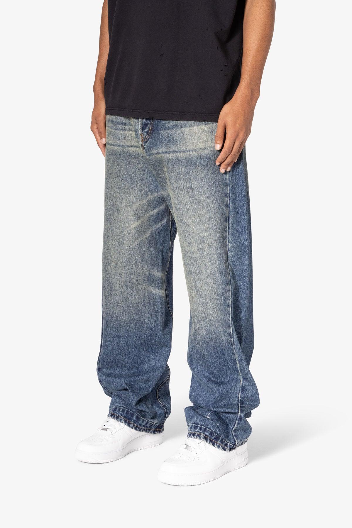 Ultra Baggy Washed Up Denim - Blue Product Image