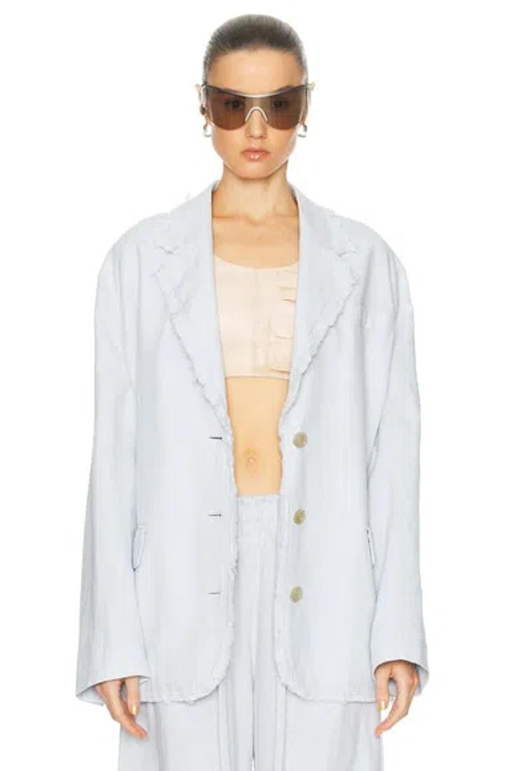 ACNE STUDIOS Jimoni Baggy Blazer In Pale Blue Product Image