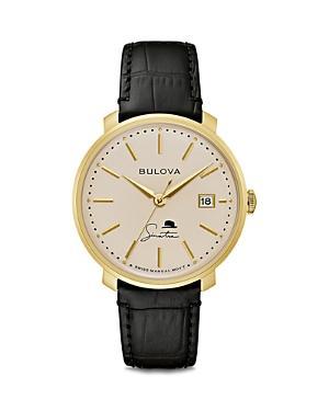 Men's Bulova Frank Sinatra 'The Best is Yet To Come' Collection Gold-Tone Strap Watch with Ivory Dial (Model: 97B195) Product Image