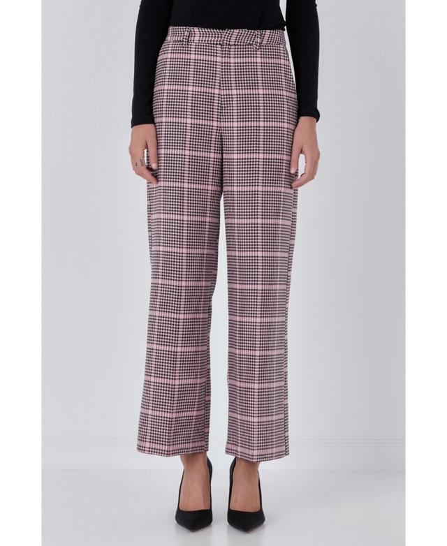 Endless Rose Houndstooth Check High Waist Pants Product Image