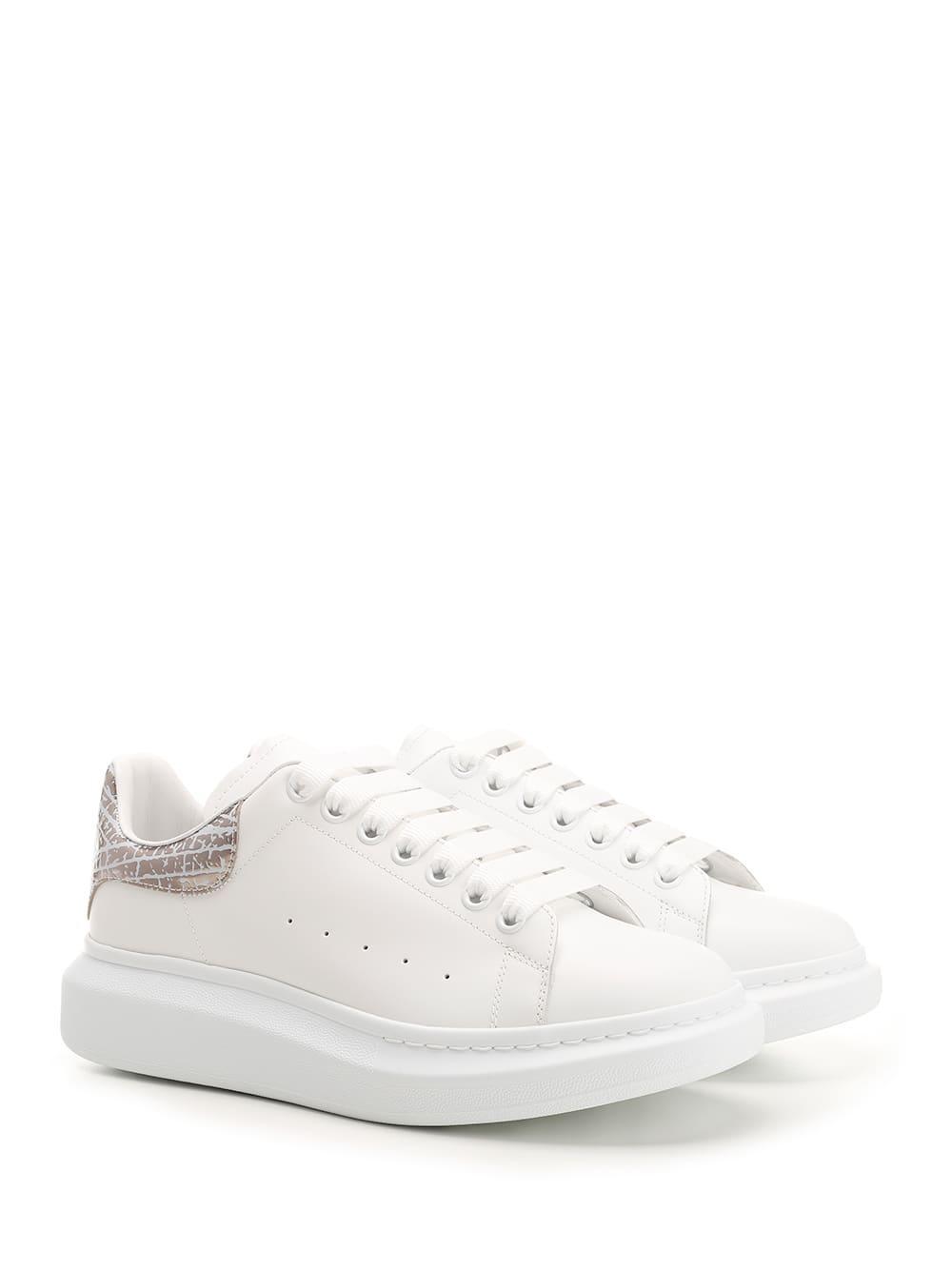 Oversized Sneakers With Silver Heel In White Product Image