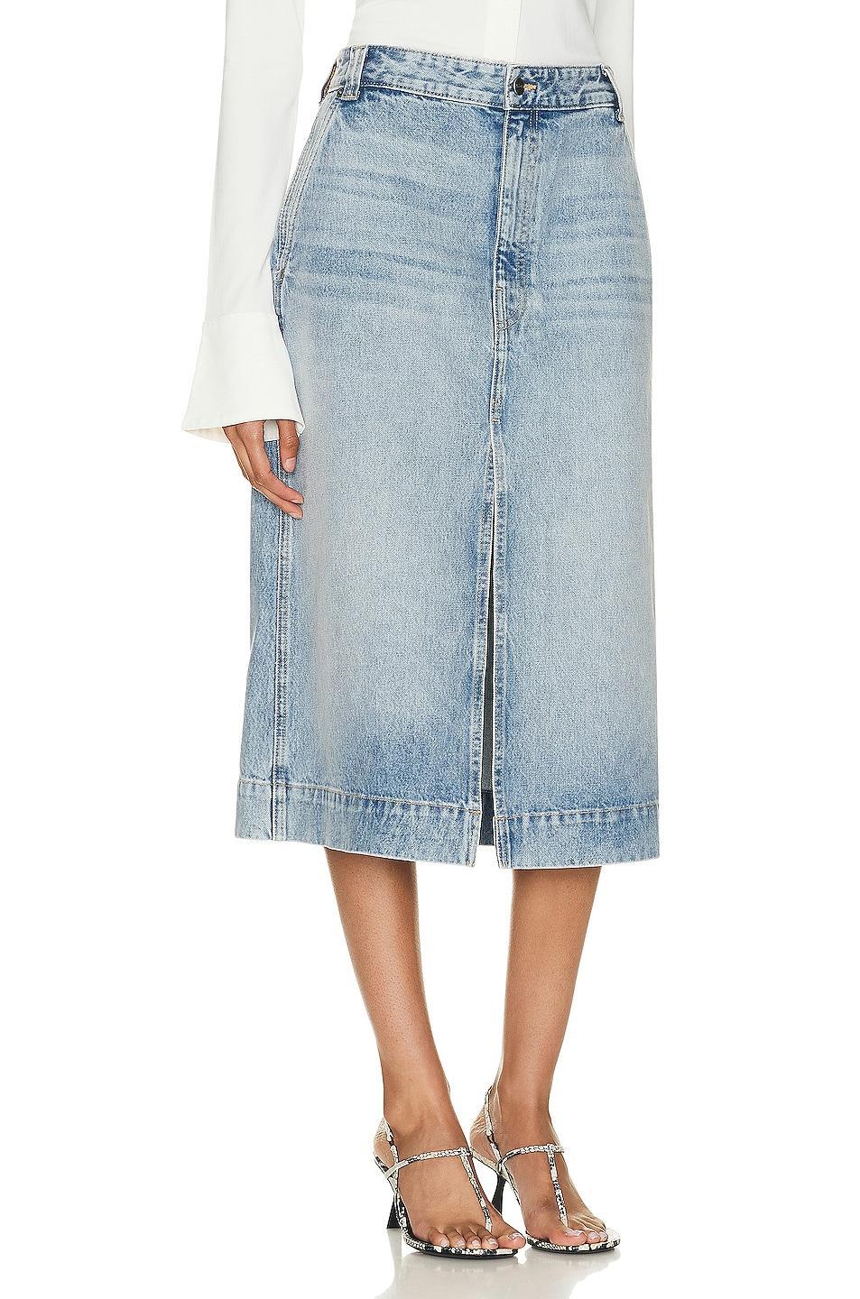 KHAITE Charlene Skirt in Blue Product Image