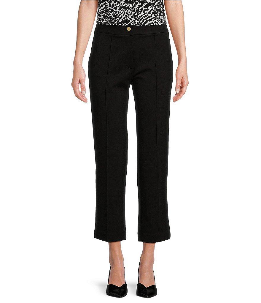 MICHAEL Michael Kors Ponte Knit Straight Leg Front Seam Crop Pant Product Image