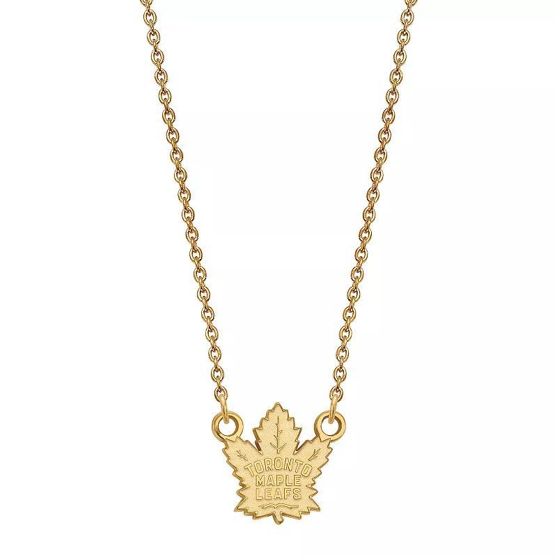 LogoArt Toronto Maple Leafs 14k Gold Small Logo Pendant Necklace, Womens 14k Yellow Gold Product Image