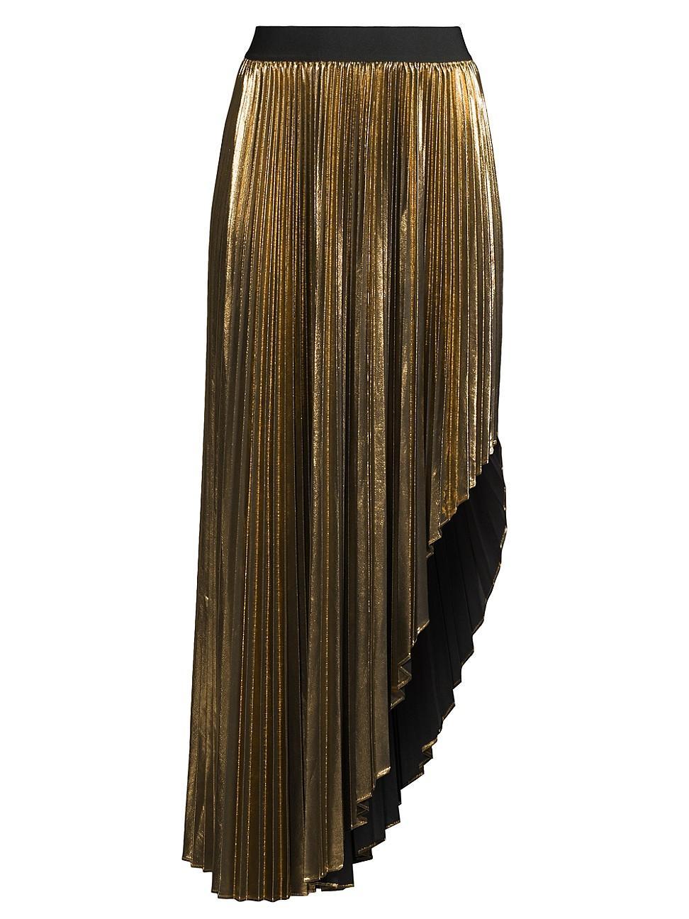 Womens Shenandoah Asymmetric Pleated Lam Skirt Product Image