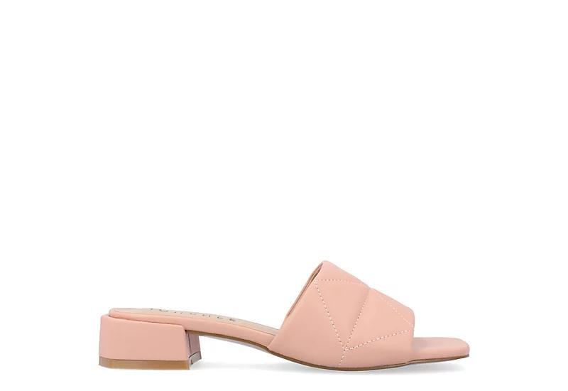 Journee Collection Elidia Womens Block Heel Sandals Pink Product Image