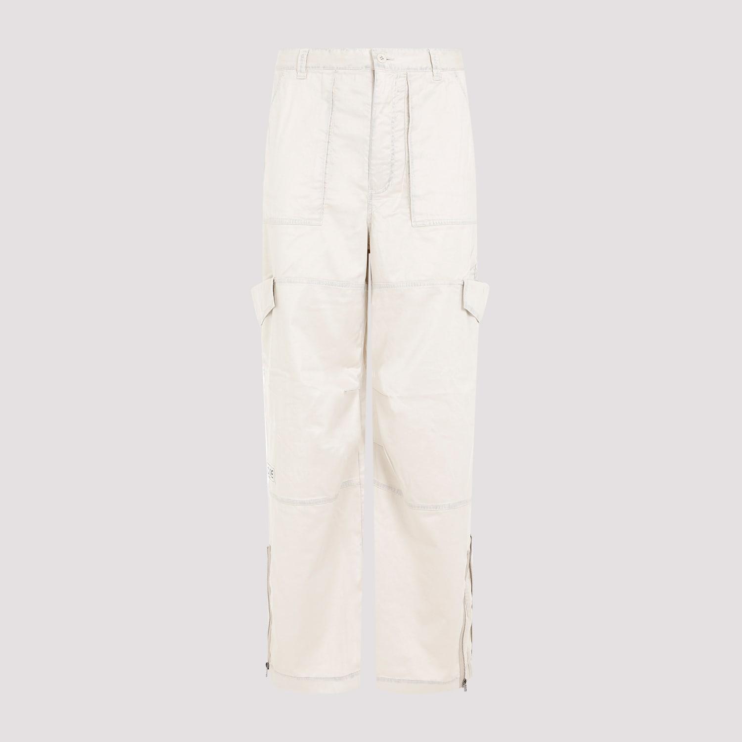 ACNE STUDIOS Wide-leg Cargo Trousers In Neutrals Product Image