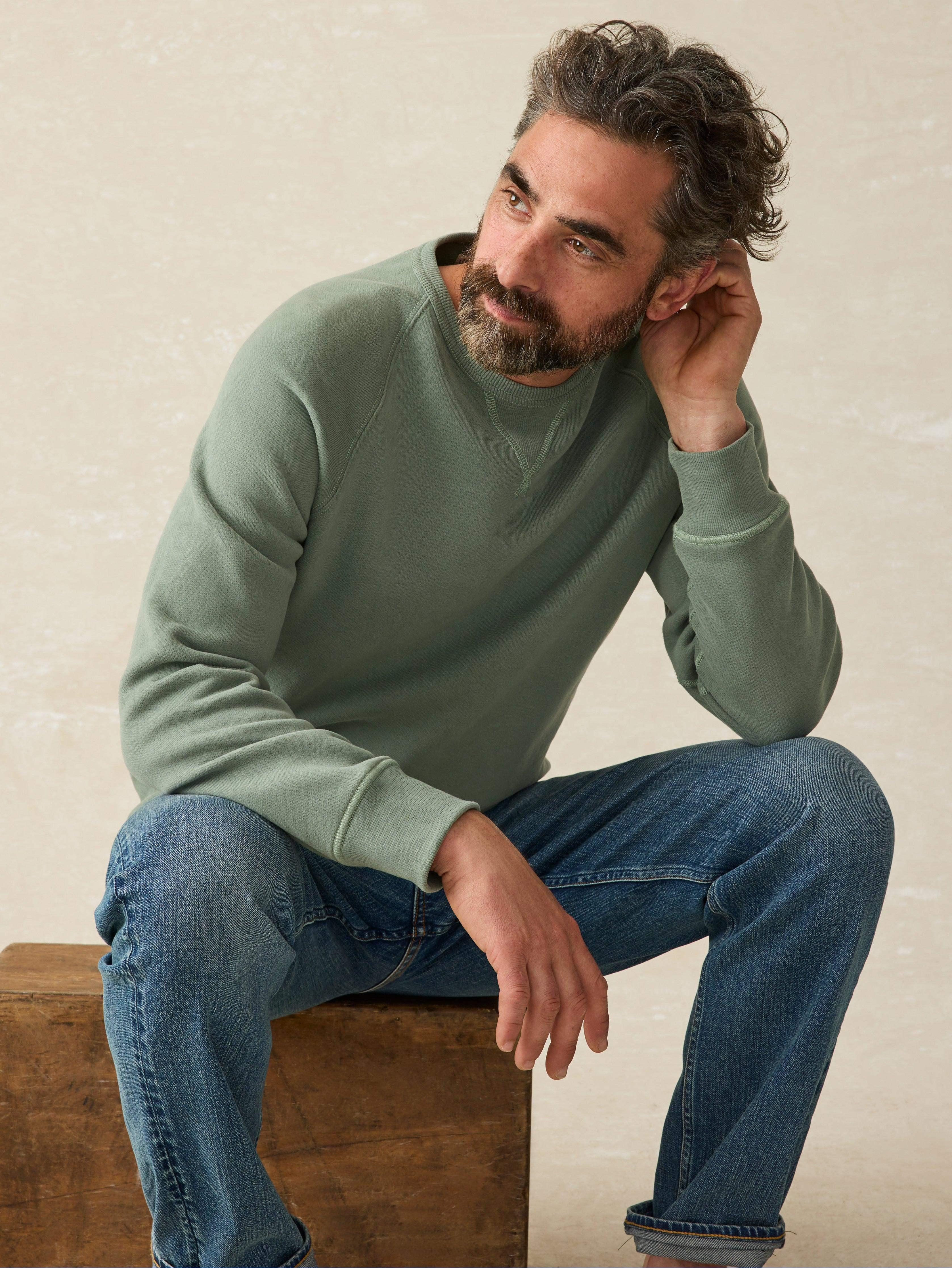 High Standard Fleece Crewneck - Spruce Male Product Image