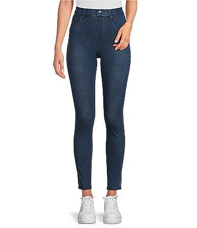 HUE Ultra Soft High Waisted Denim Jeggings Product Image