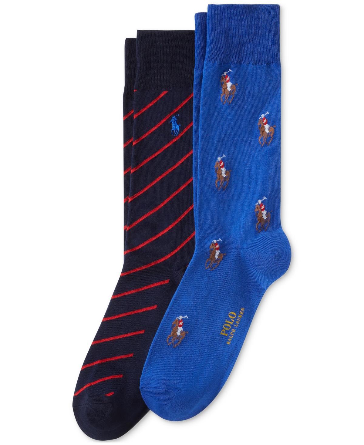 Polo Ralph Lauren Mens 2-Pk. Knit-In Pony Slack Socks Product Image