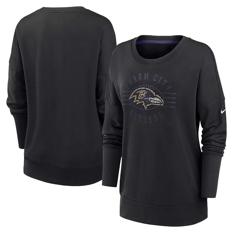 Womens Nike Baltimore Ravens Rewind Playback Icon Performance Pullover Sweatshirt Product Image